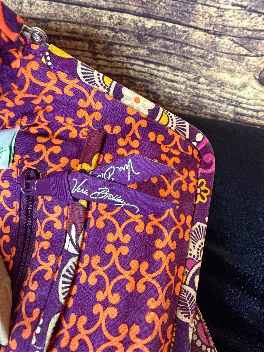 Vera Bradley Purple Floral Quilted Shoulder Bag with Kiss Lock Closure - Picture 2 of 10